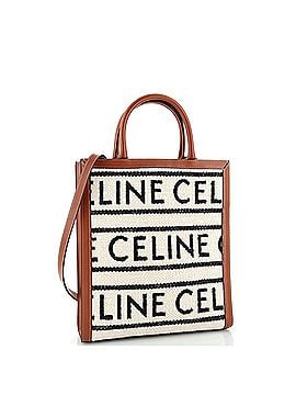 Céline Vertical Cabas Tote Logo All Over Textile Small (view 2)