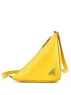 Prada Triangle Logo Zip Crossbody Bag Embossed Grace Lux Small (view 1)