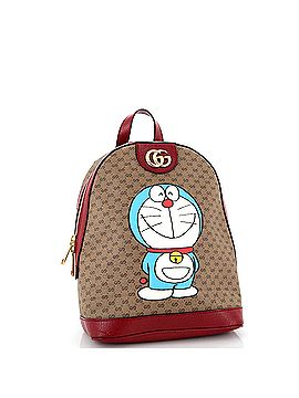 Gucci Doraemon Zip Backpack Printed Mini GG Coated Canvas (view 2)