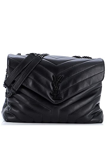 Saint Laurent 100 Leather Black Loulou Shoulder Bag Matelasse