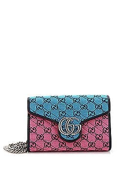 Gucci GG Marmont Chain Wallet Diagonal Quilted GG Canvas Mini (view 1)