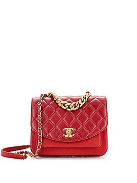 Chanel Chain Handle Flap Bag Quilted Calfskin with Caviar Small (view 1)