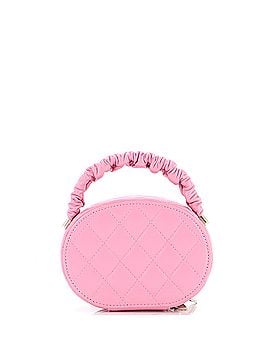 Chanel CC Ruched Oval Top Handle Quilted Lambskin Mini (view 2)