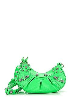 Balenciaga Le Cagole Giant Studs Shoulder Bag Leather with Crystals XS (view 1)