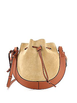 Loewe Horseshoe Crossbody Bag Suede with Leather Small (view 1)