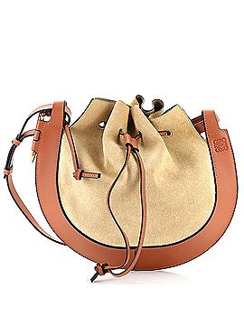 Loewe Horseshoe Crossbody Bag Suede with Leather Medium (view 1)