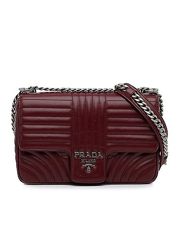 Prada large diagramme outlet shoulder bag