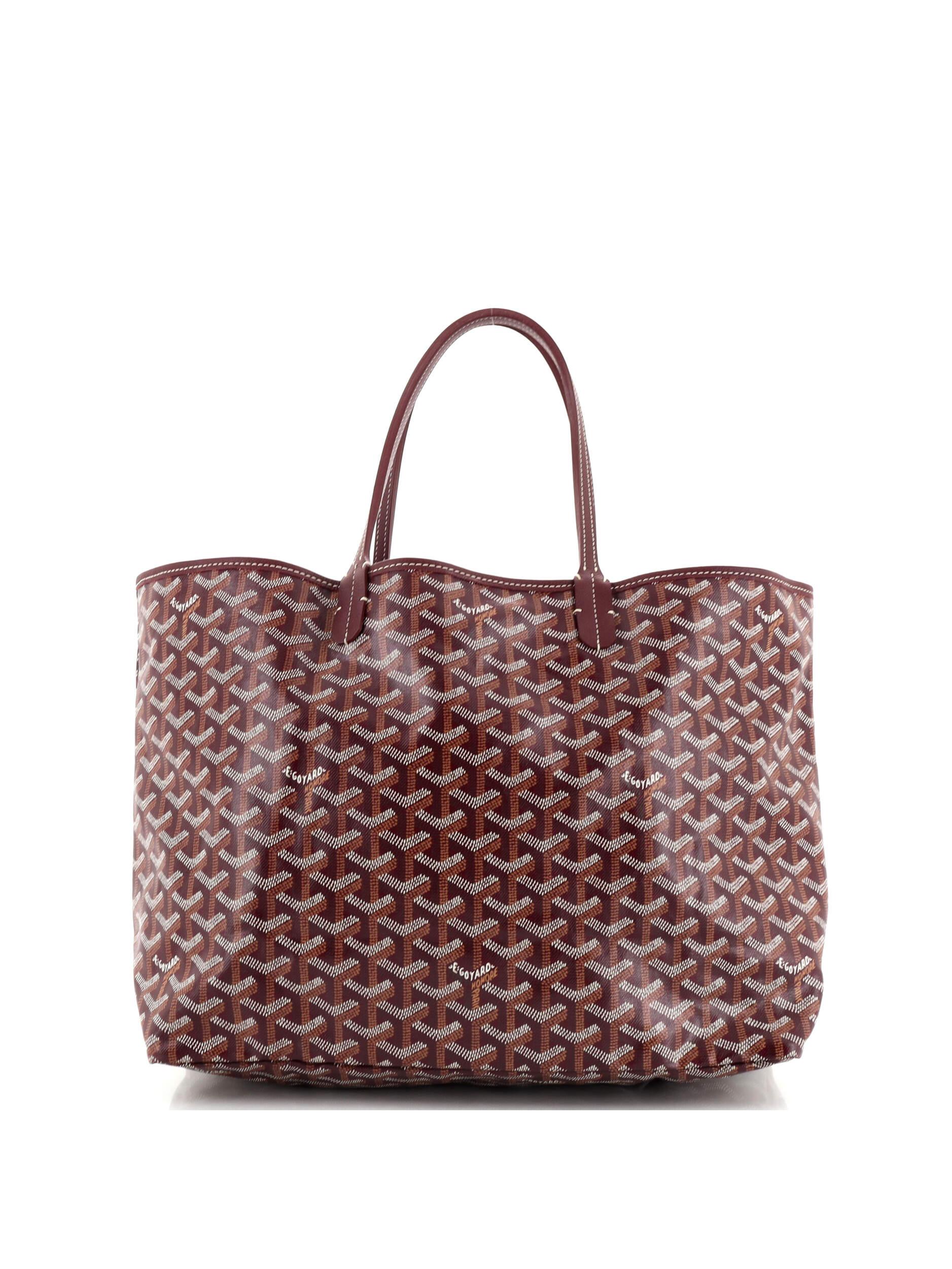 Goyard 100 Coatead Canvas Red Saint Louis Tote Coated Canvas PM