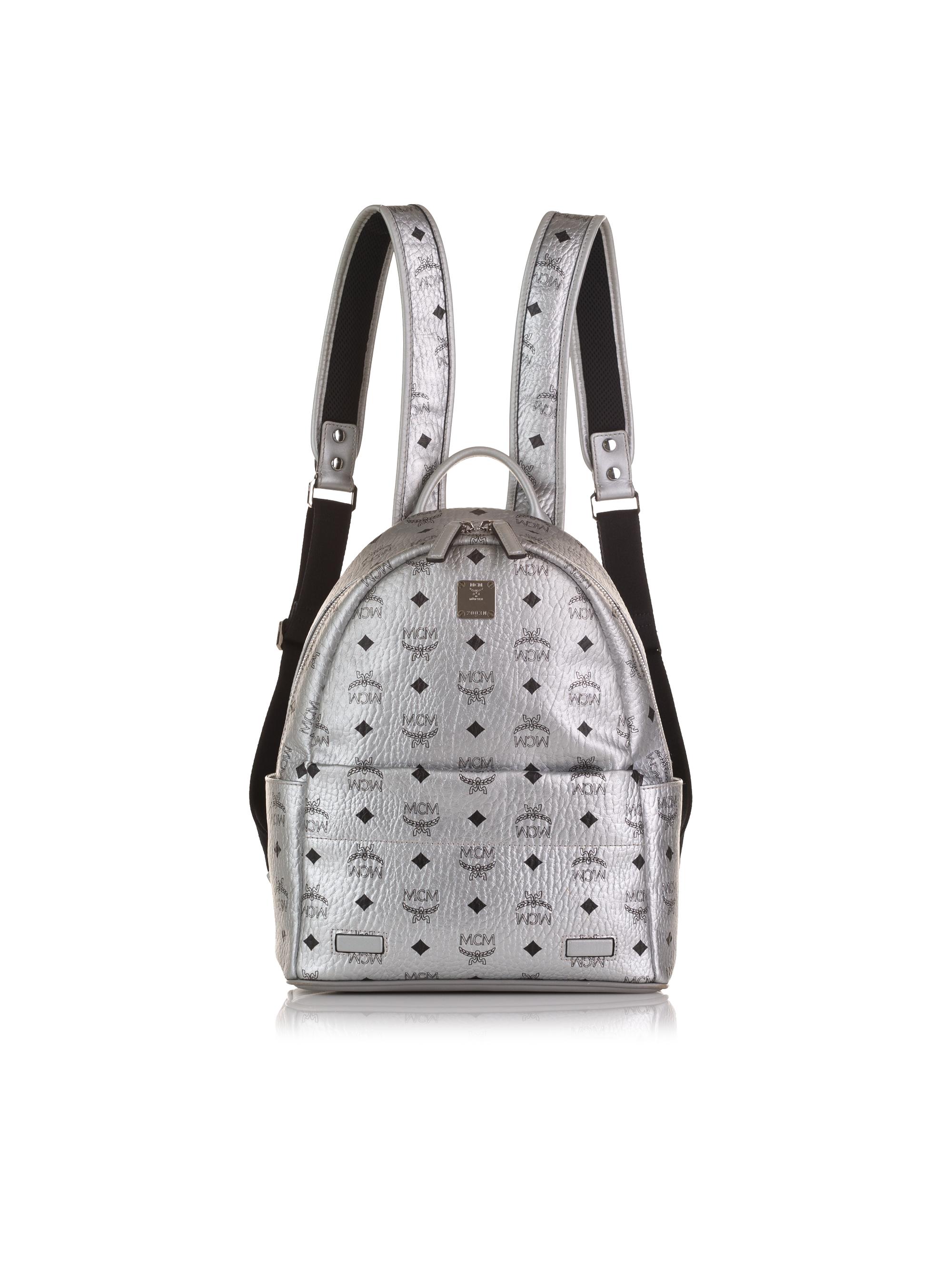 Mcm hot sale silver backpack