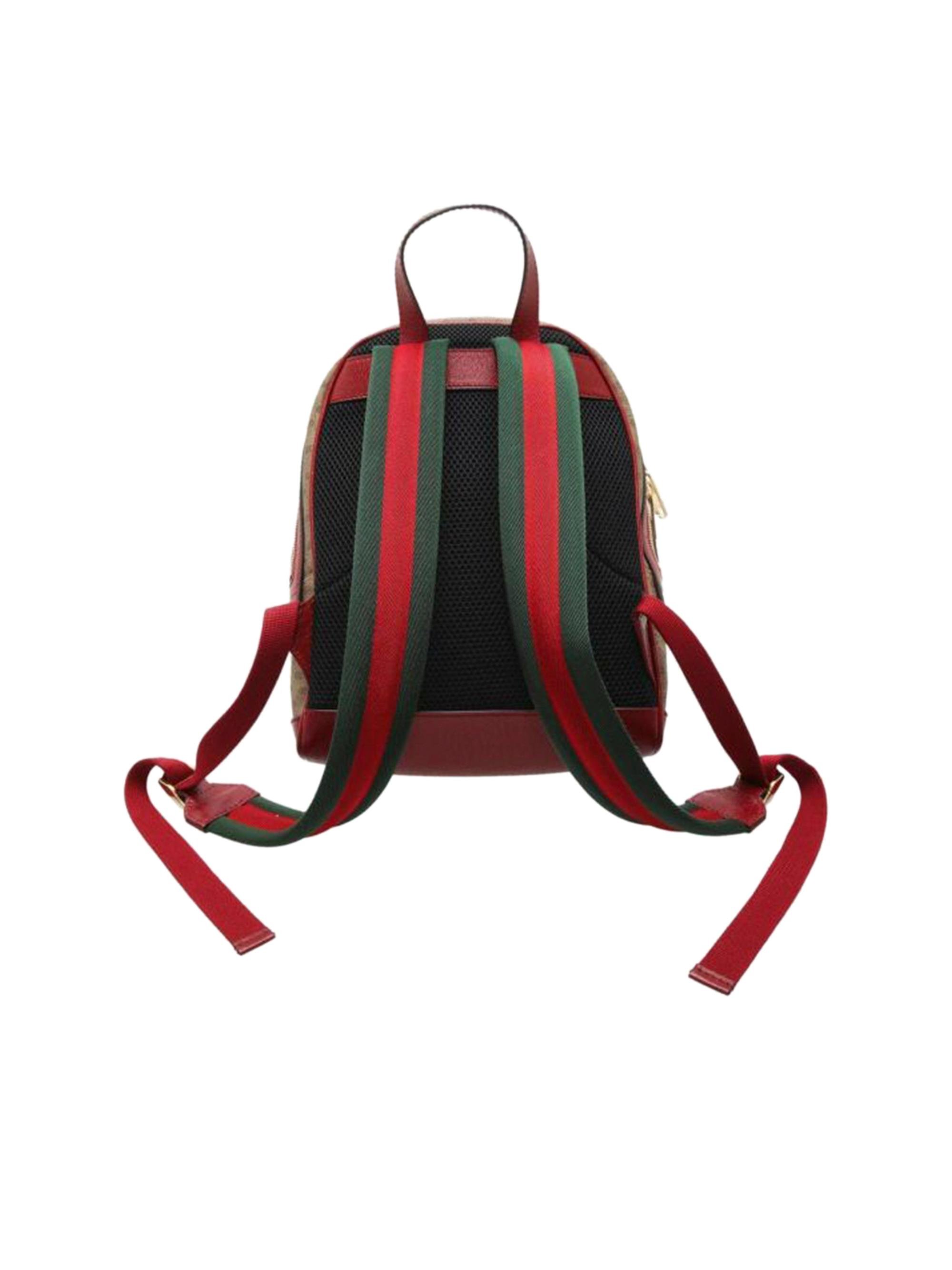 Gucci backpack red 2024 and green straps