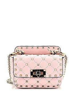 Valentino Garavani Rockstud Spike Flap Bag Quilted Leather Micro (view 1)