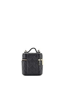 Chanel Handle with Care Vanity Case with Chain Quilted Caviar (view 2)