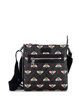 Gucci Front Zip Messenger Bestiary Bee Print GG Coated Canvas Small (view 1)
