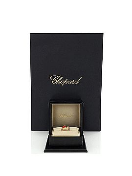 Chopard Happy Hearts Ring 18K Rose Gold and Carnelian with 1 Floating Diamond (view 2)