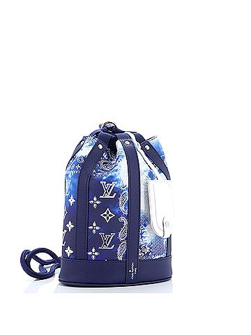 Louis Vuitton 100 Leather Blue Randonnee Backpack Limited Edition Monogram Bandana Leather PM One size 59 off ThredUp