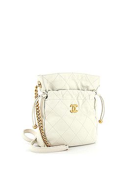 Chanel CC Drawstring Shoulder Bag Stitched Lambskin Small (view 2)