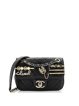 Chanel Coco Clips Flap Bag Embellished Quilted Lambskin Mini (view 1)