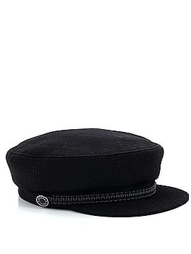 Hermès Deauville Newsboy Cap Cashmere with Braided Leather (view 1)