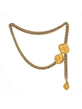 Chanel Vintage Diamond Charm Chain Belt Quilted Metal (view 1)
