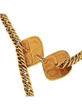 Chanel Vintage Diamond Charm Chain Belt Quilted Metal (view 2)