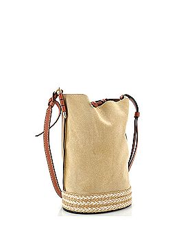Loewe Gate Bucket Bag Leather and Suede with Raffia Medium (view 2)
