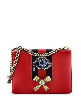 Gucci Web Peony Chain Shoulder Bag Embellished Leather Medium (view 1)