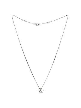Van Cleef & Arpels Socrate Flower Pendant Necklace 18K White Gold and Diamonds (view 2)