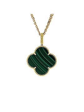 Van Cleef & Arpels Magic Alhambra Pendant Necklace 18K Yellow Gold and Malachite (view 1)