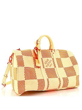 Louis Vuitton Keepall Bandouliere Bag Limited Edition Damier Raffia 50 (view 2)