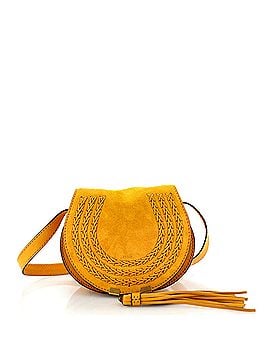 Chloé Marcie Crossbody Bag Whipstitch Suede Small (view 1)