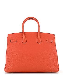 Hermès Birkin Handbag Orange Togo with Gold Hardware 35 (view 2)