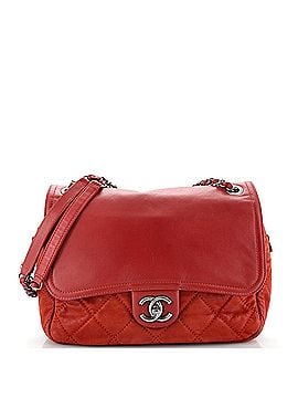 Chanel In The Mix Zip Flap Bag Quilted Iridescent Calfskin Medium (view 1)