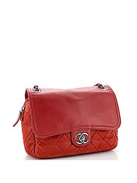 Chanel In The Mix Zip Flap Bag Quilted Iridescent Calfskin Medium (view 2)