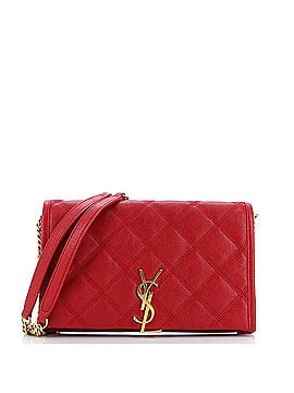 Saint Laurent Becky Chain Wallet Quilted Leather (view 1)