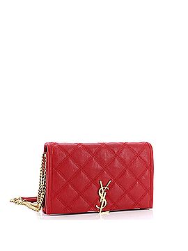 Saint Laurent Becky Chain Wallet Quilted Leather (view 2)