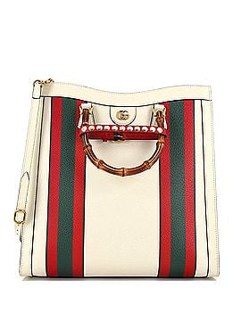 Gucci Diana NM Bamboo Handle Tote Printed Leather Large (view 1)