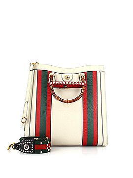 Gucci Diana NM Bamboo Handle Tote Printed Leather Large (view 2)