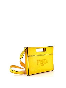 Fendi Logo Cut-Out Handle Shopper Tote Embossed Leather Mini (view 2)