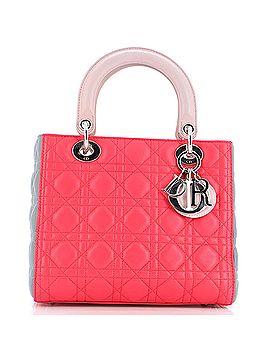Christian Dior Tricolor Lady Dior Bag Cannage Quilt Lambskin Medium (view 1)