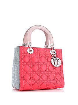 Christian Dior Tricolor Lady Dior Bag Cannage Quilt Lambskin Medium (view 2)