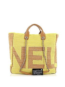 Chanel Deauville Logo Shopping Tote Printed Mixed Fibers Large (view 2)