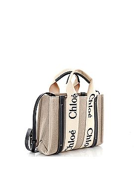 Chloé Woody Convertible Tote Canvas with Leather Small (view 2)