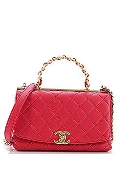 Chanel La Parisienne Chain Top Handle Flap Bag Quilted Lambskin Small (view 1)