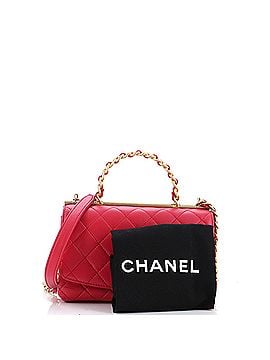 Chanel La Parisienne Chain Top Handle Flap Bag Quilted Lambskin Small (view 2)