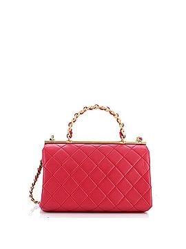 Chanel La Parisienne Chain Top Handle Flap Bag Quilted Lambskin Small (view 2)