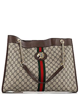 Gucci Rajah Chain Tote GG Coated Canvas Large (view 1)
