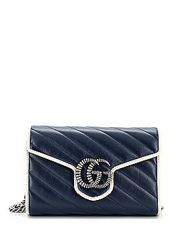 Gucci GG Marmont Chain Wallet Diagonal Quilted Leather Mini (view 1)