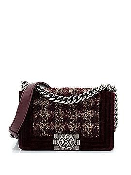 Chanel Boy Flap Bag Quilted Tweed with Velvet Small (view 1)