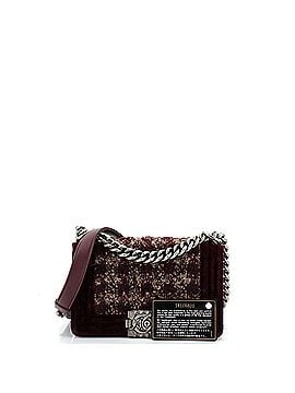 Chanel Boy Flap Bag Quilted Tweed with Velvet Small (view 2)