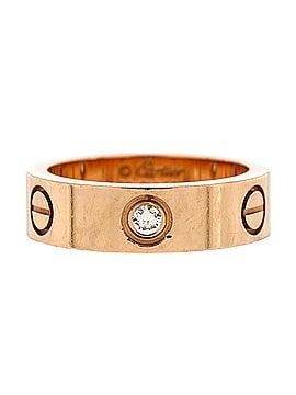 Cartier Love 3 Diamonds Band Ring 18K Rose Gold with Diamonds (view 1)